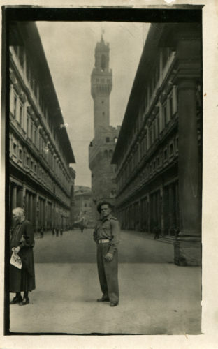Walerian ‘Val’ Tyminski In Florence Italy Giotto’S Bell Tower In The Background 1946